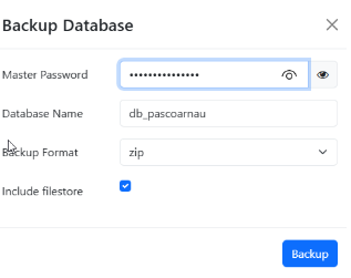 Formulari backup