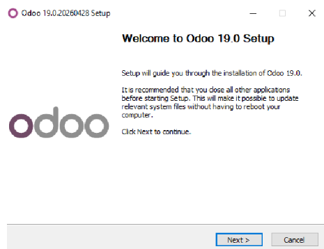 Welcome to Odoo Setup